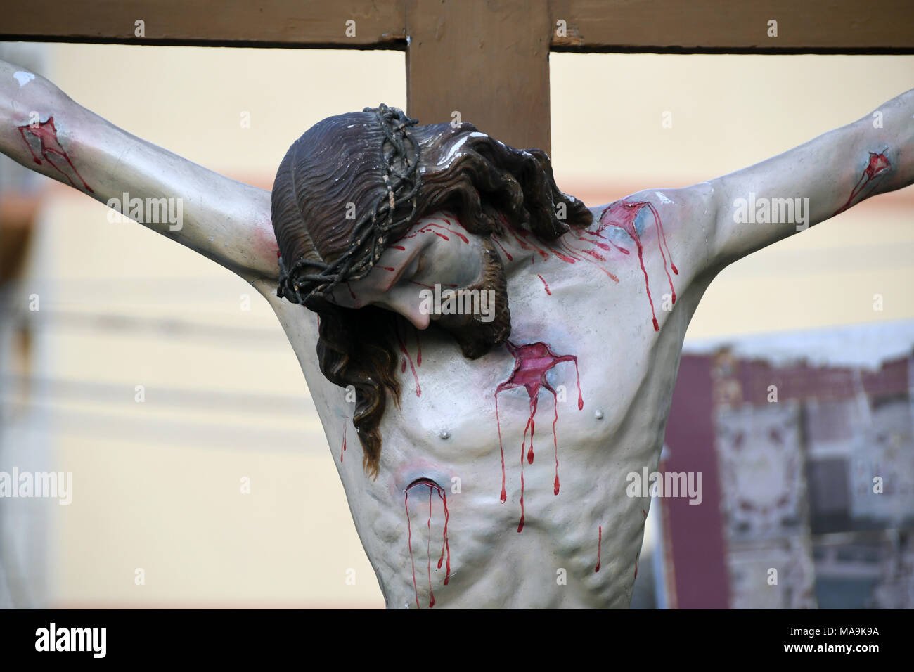 Mosorrofa, Italy, 30 March 2018: Procession Varette Friday holy,Jesus crucifix Credit: Giuseppe Andidero/Alamy Live News Stock Photo