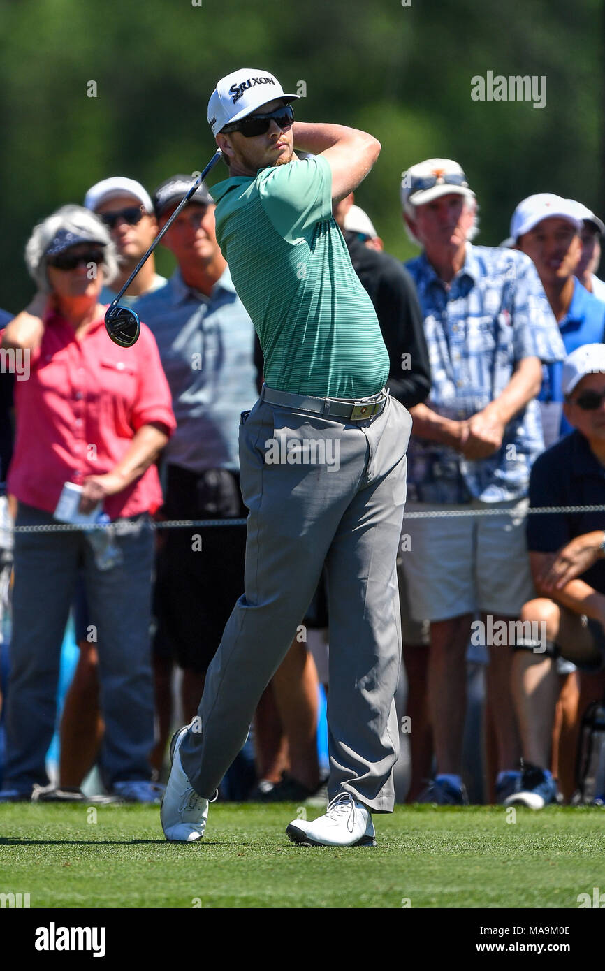 Humble, Texas, USA. 30th Mar, 2018. Chris Stroud in action during the Houston Open at the Golf Club of Houston in Humble, Texas. Chris Brown/CSM/Alamy Live News Stock Photo