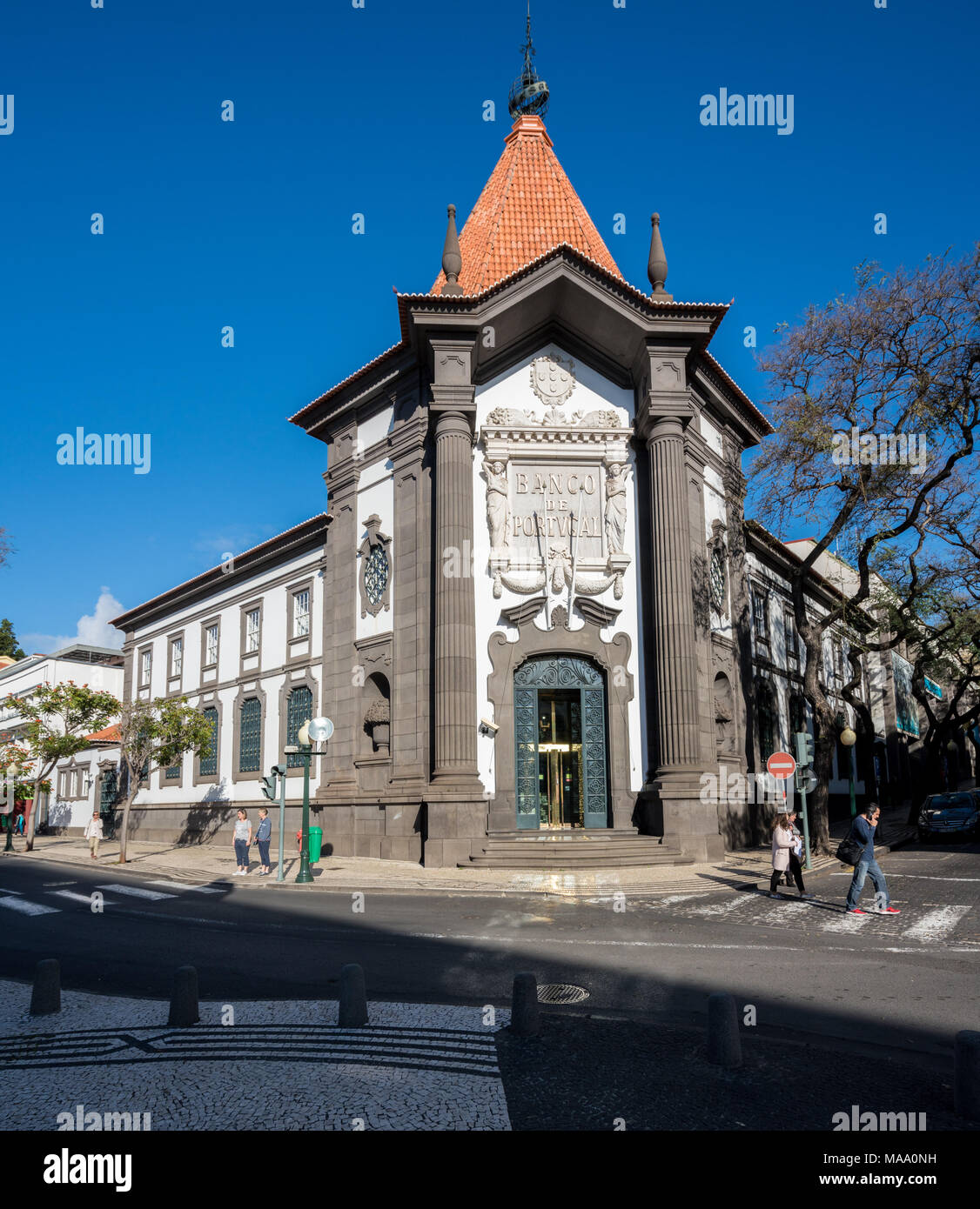 Banco do Portugal branch in Funchal Madiera Stock Photo