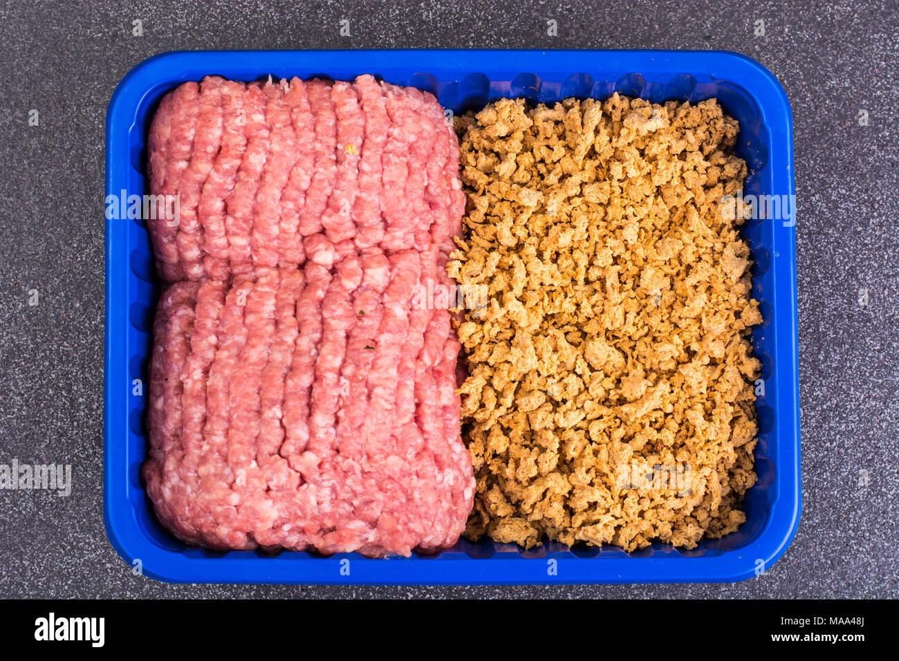 Minced meat soy and beef. Studio Photo Stock Photo Alamy