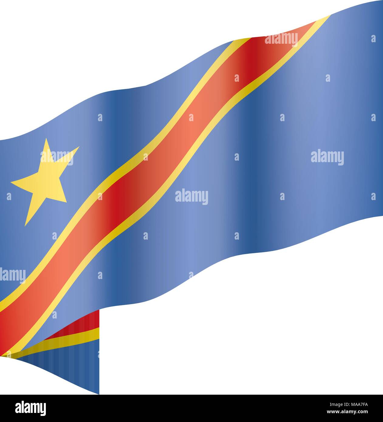 Democratic Republic of the Congo flag Stock Vector