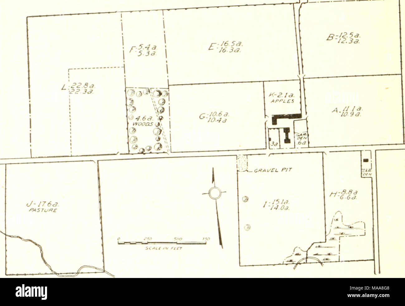 . An economic study of farm layout .. . Fig. 152, plan in 1917 op farm ...