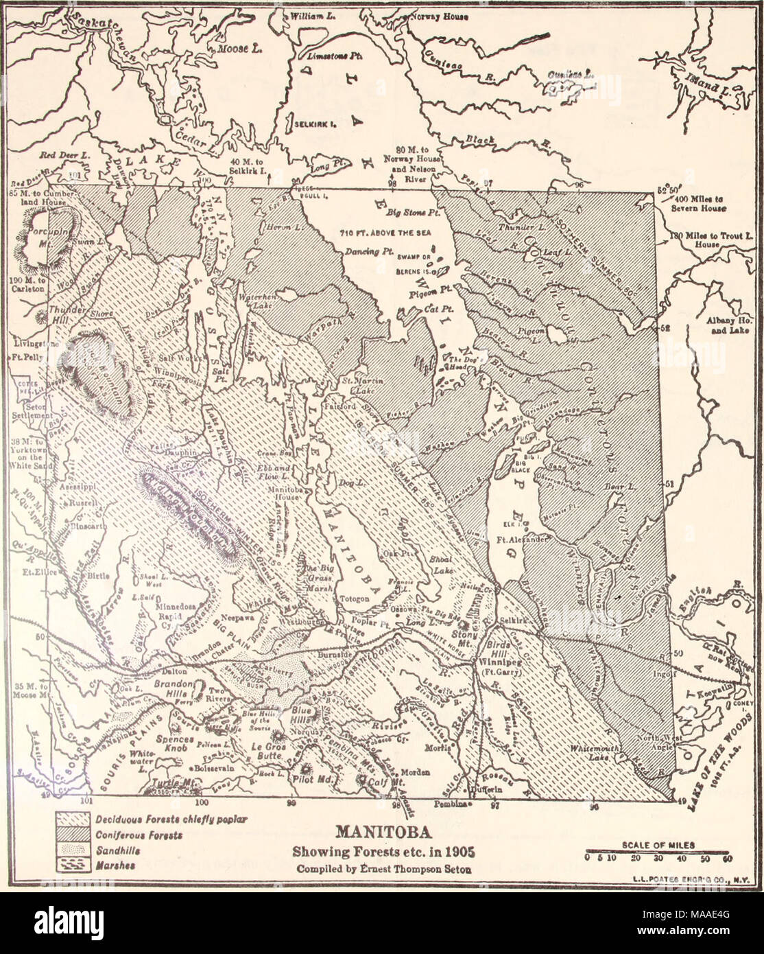 Map Of Canada 1905 Ecology Of The Aspen Parkland Of Western Canada In Relation To Land Use .  •*V Mp P Of.fouthern Manitoba Compiled By Ernest Thompson Seton In 1905.  This Map Compared With Map