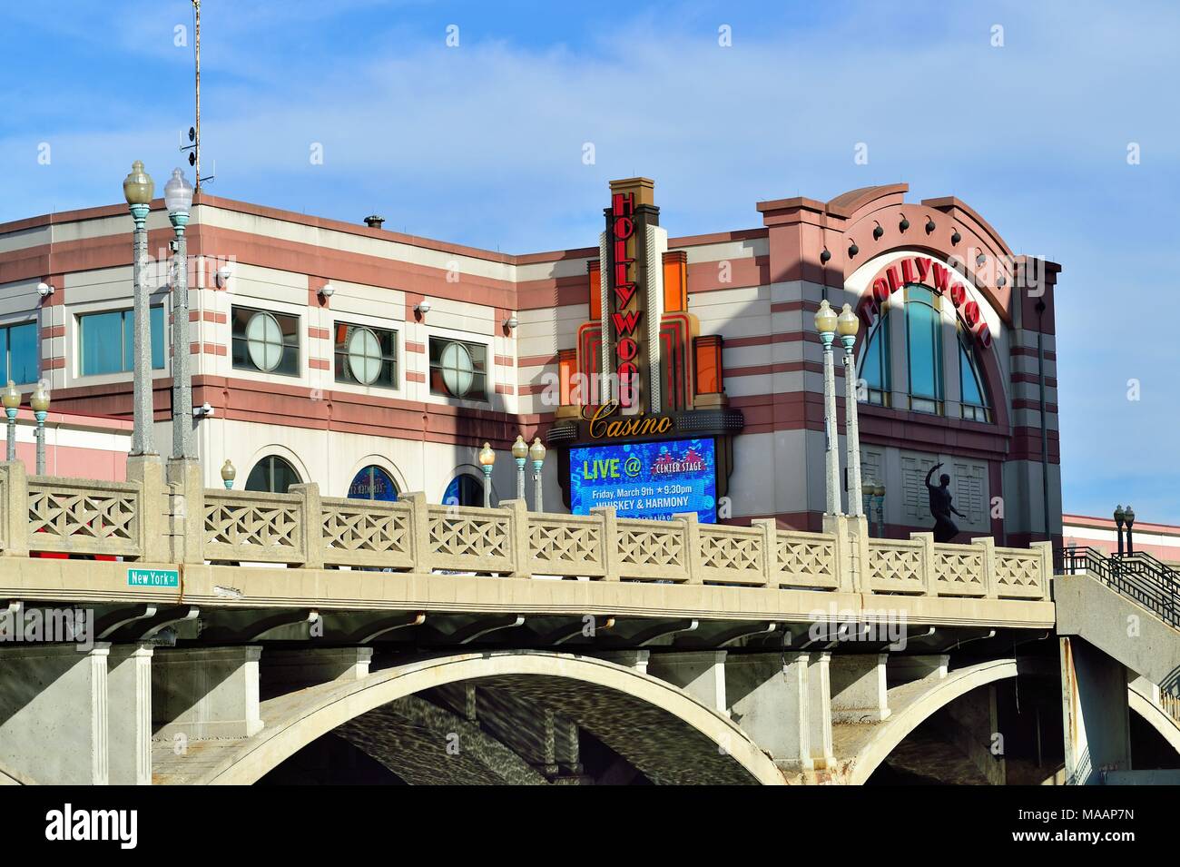 Aurora, Illinois, USA. The Hollywood Casino in downtown Aurora, Illinois. Stock Photo