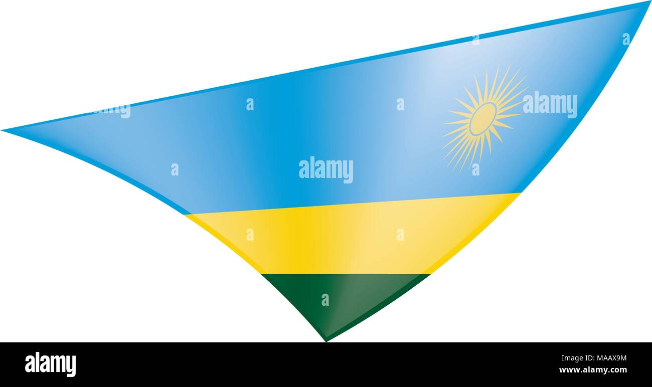 Rwanda flag, vector illustration Stock Vector