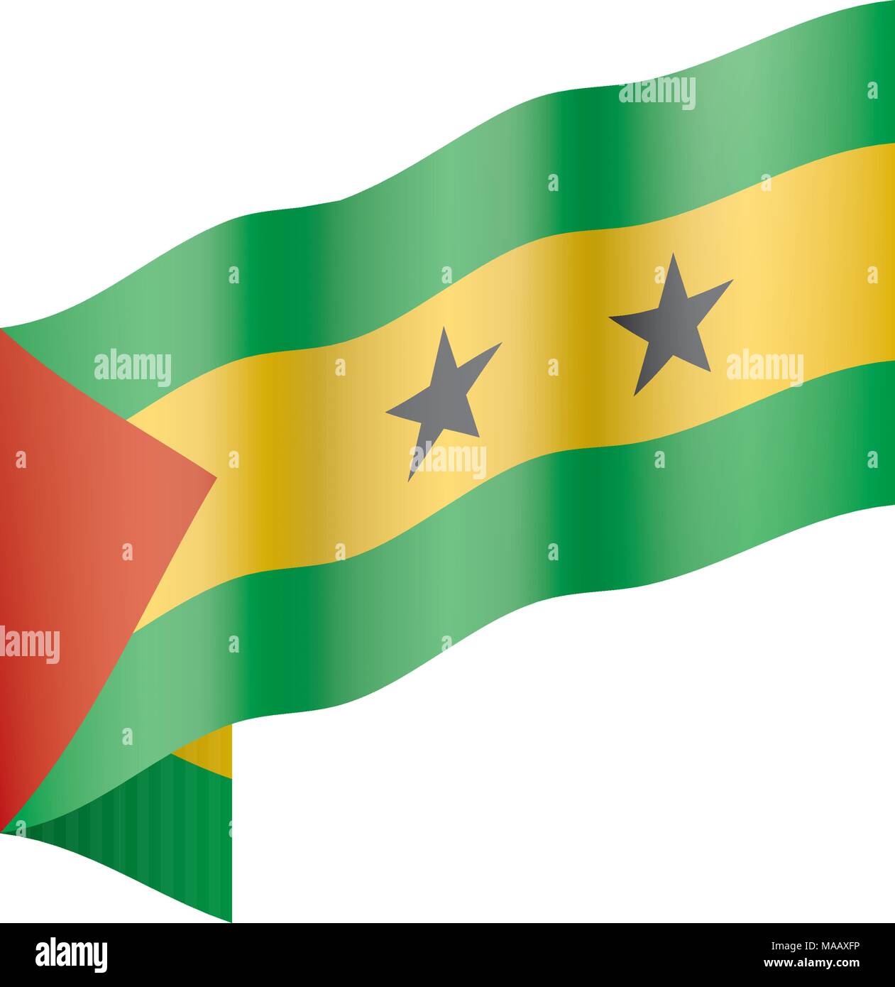 Sao Tome and Principe flag, vector illustration Stock Vector Image