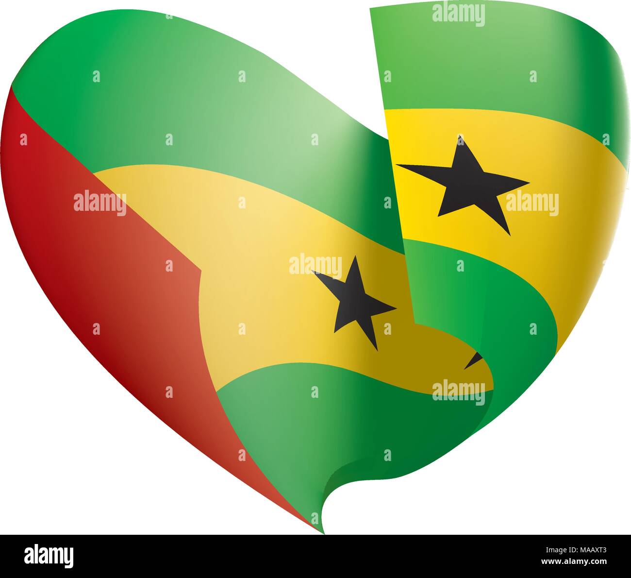 Sao Tome and Principe flag, vector illustration Stock Vector Image