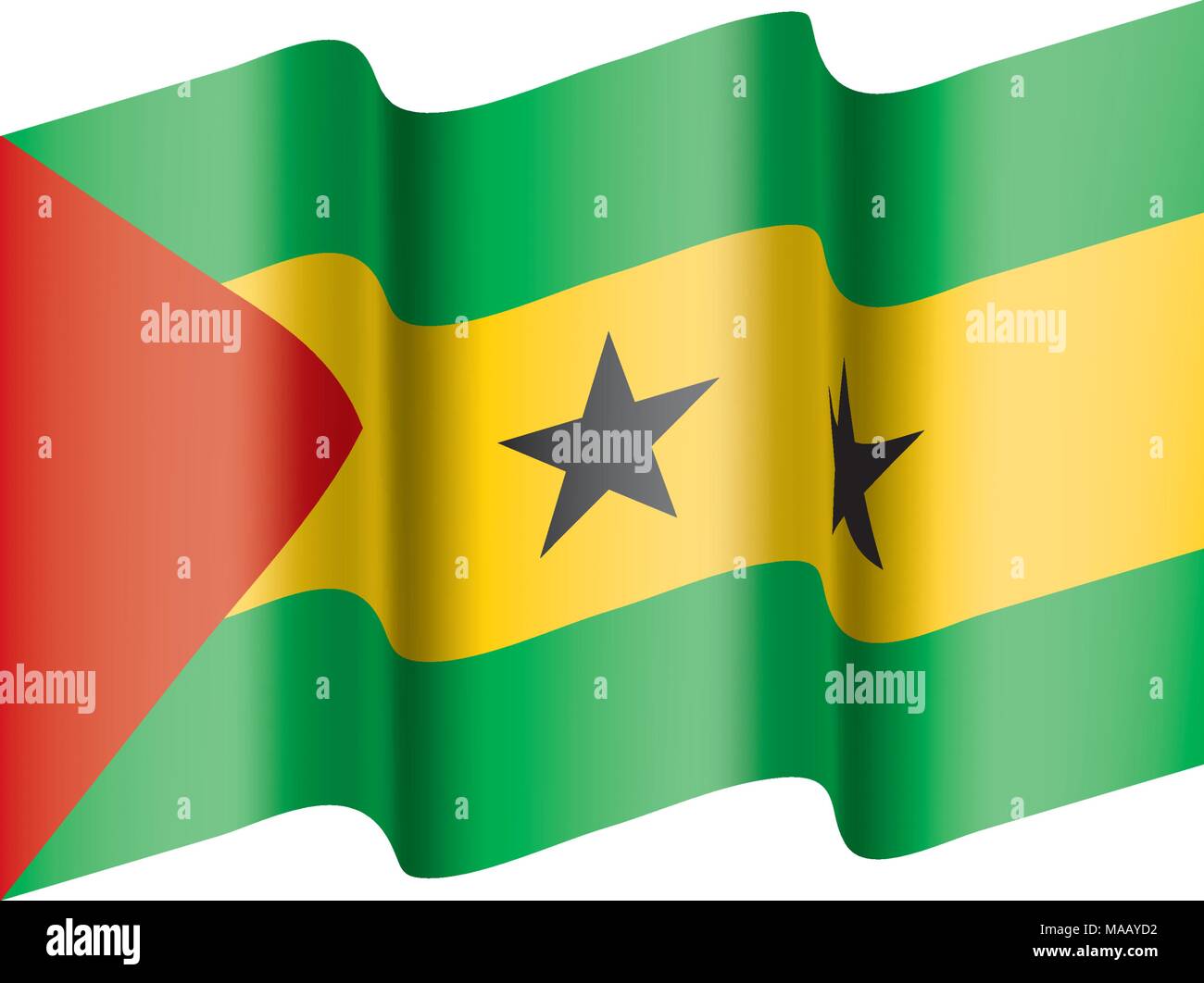 Sao Tome and Principe flag, vector illustration Stock Vector Image