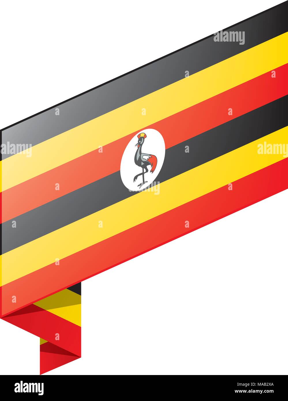 Uganda flag, vector illustration Stock Vector