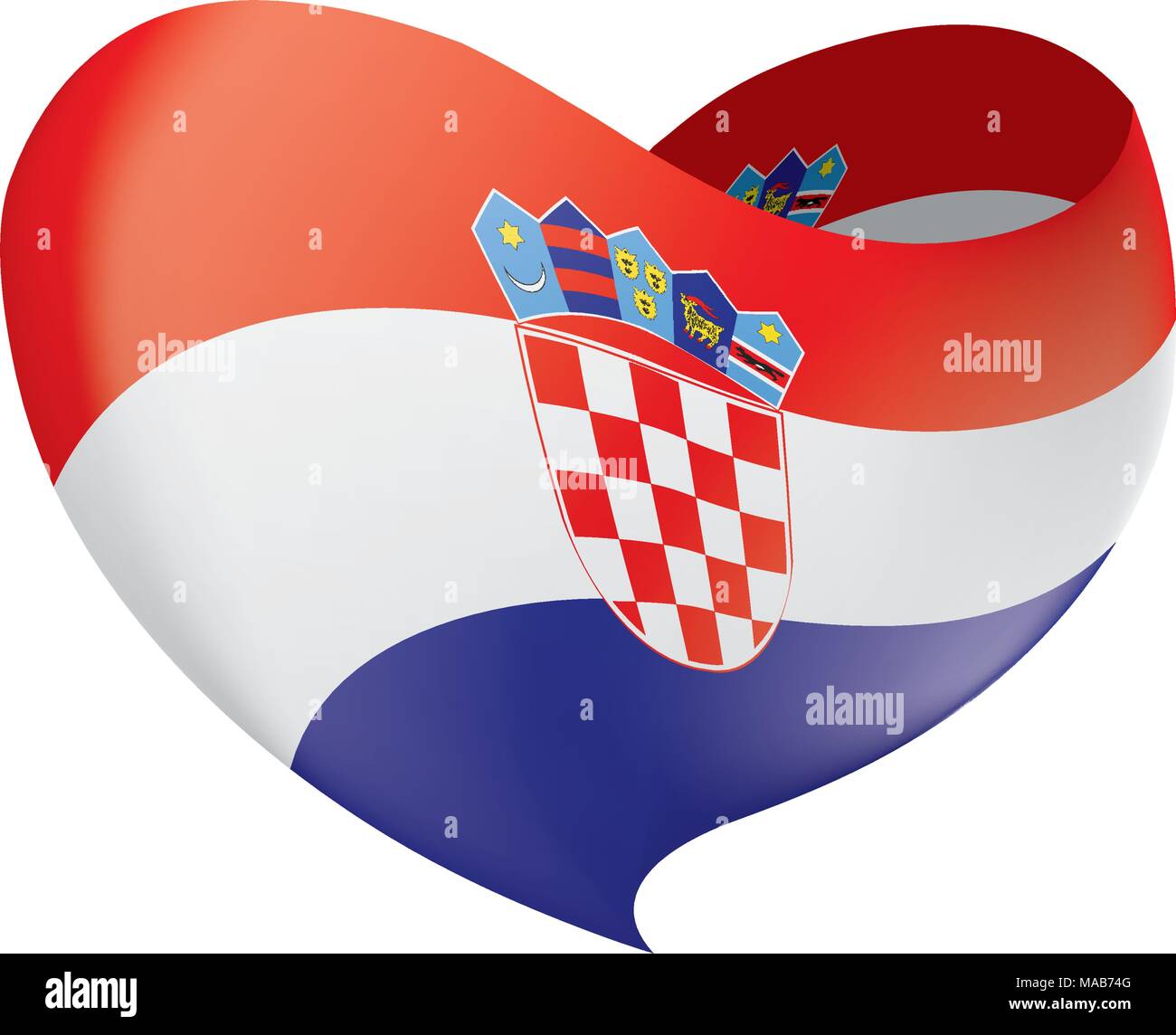Heart croatian flag 3d hi-res stock photography and images - Alamy