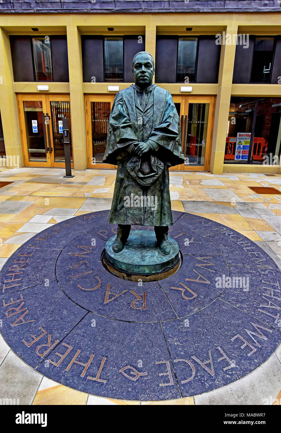 Statue of Dr Martin Luther King commemorating his visit to Newcastle