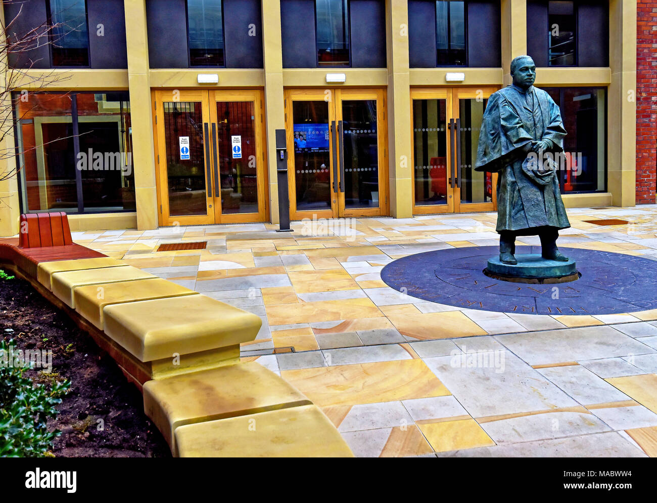 Statue of Dr Martin Luther King commemorating his visit to Newcastle