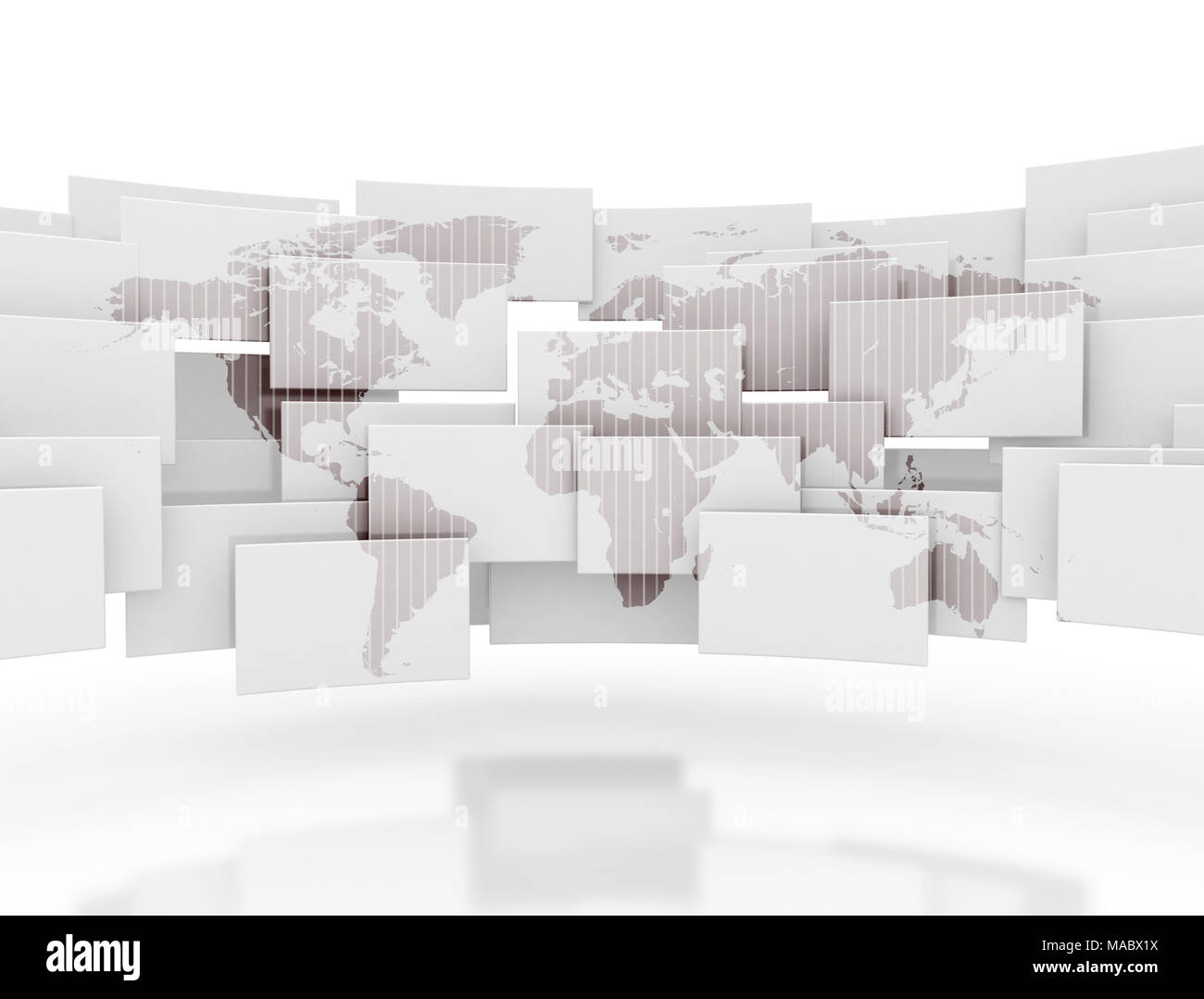World map digital 3d illustration Stock Photo - Alamy