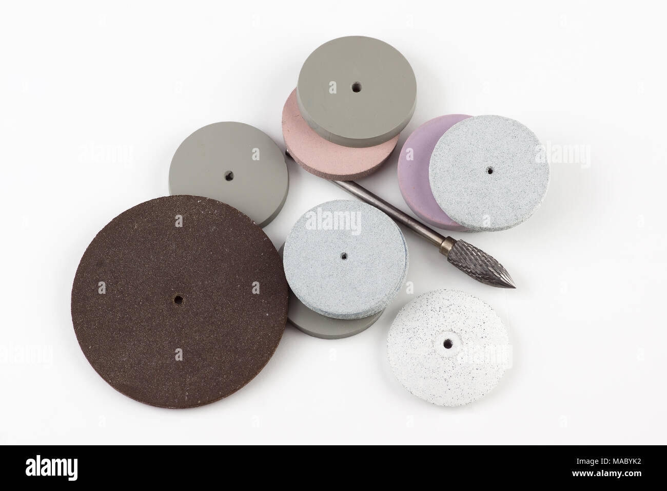 Dental polishing tools for the instrument of artificial teeth Stock