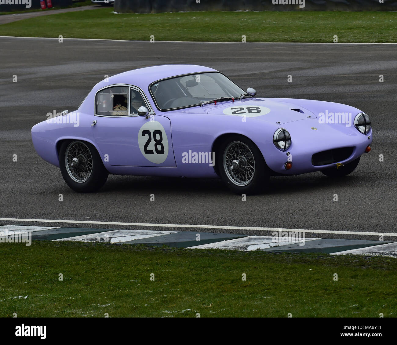 Goodwood Motor Circuit, Goodwood, Chichester, West Sussex, England, 17th March 2018, 18th March 2018, Michael Gans, Andrew Wolfe, Lotus Elite, in the  Stock Photo