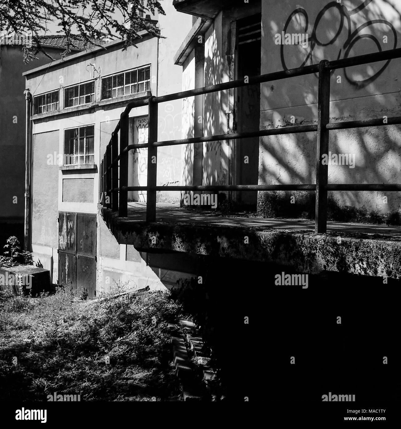 Industrial wasteland, Lyon, France Stock Photo Alamy