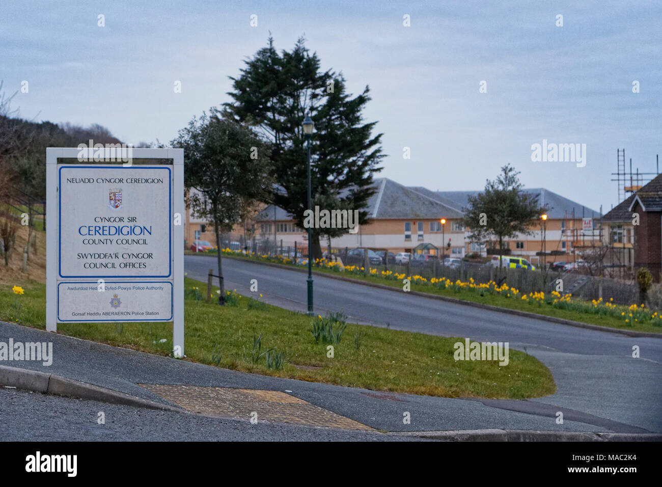 Ceredigion County Council and Police station buildings in Aberaeron
