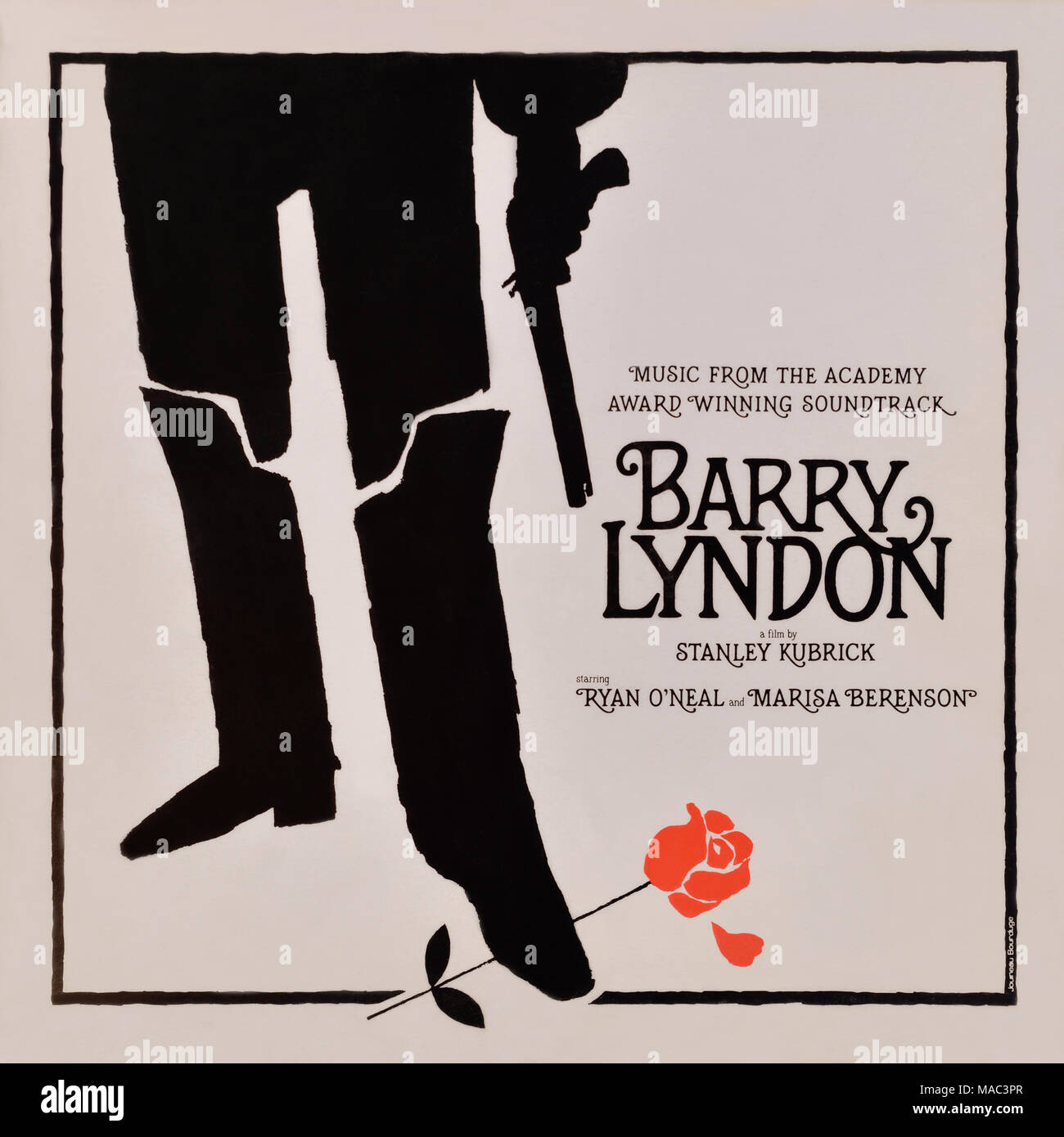 Barry Lyndon (Music From The Soundtrack) - original vinyl album cover  - 1976 Stock Photo