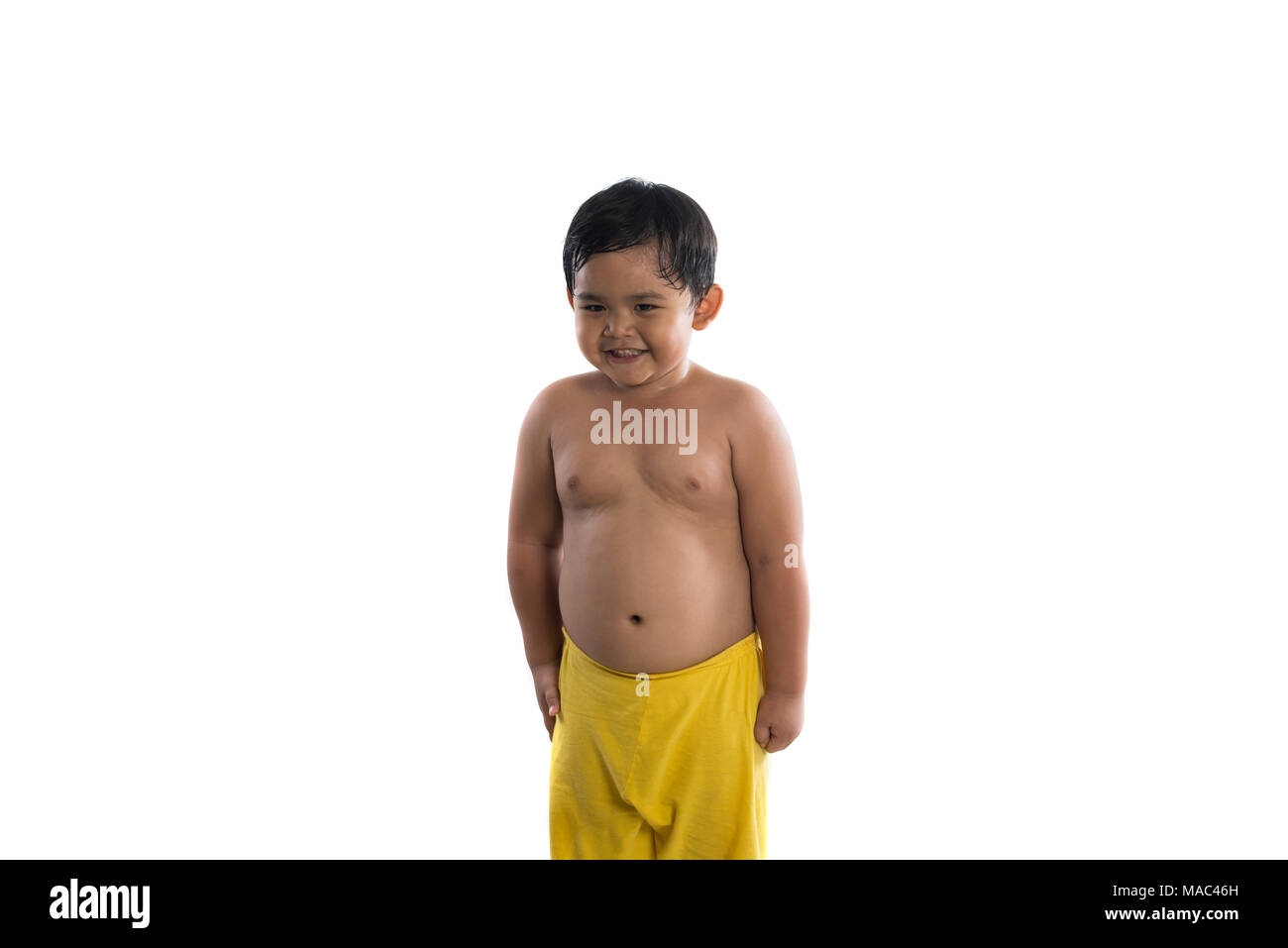 Happy little cute asian boy cute smiling to camera isolated on white ...