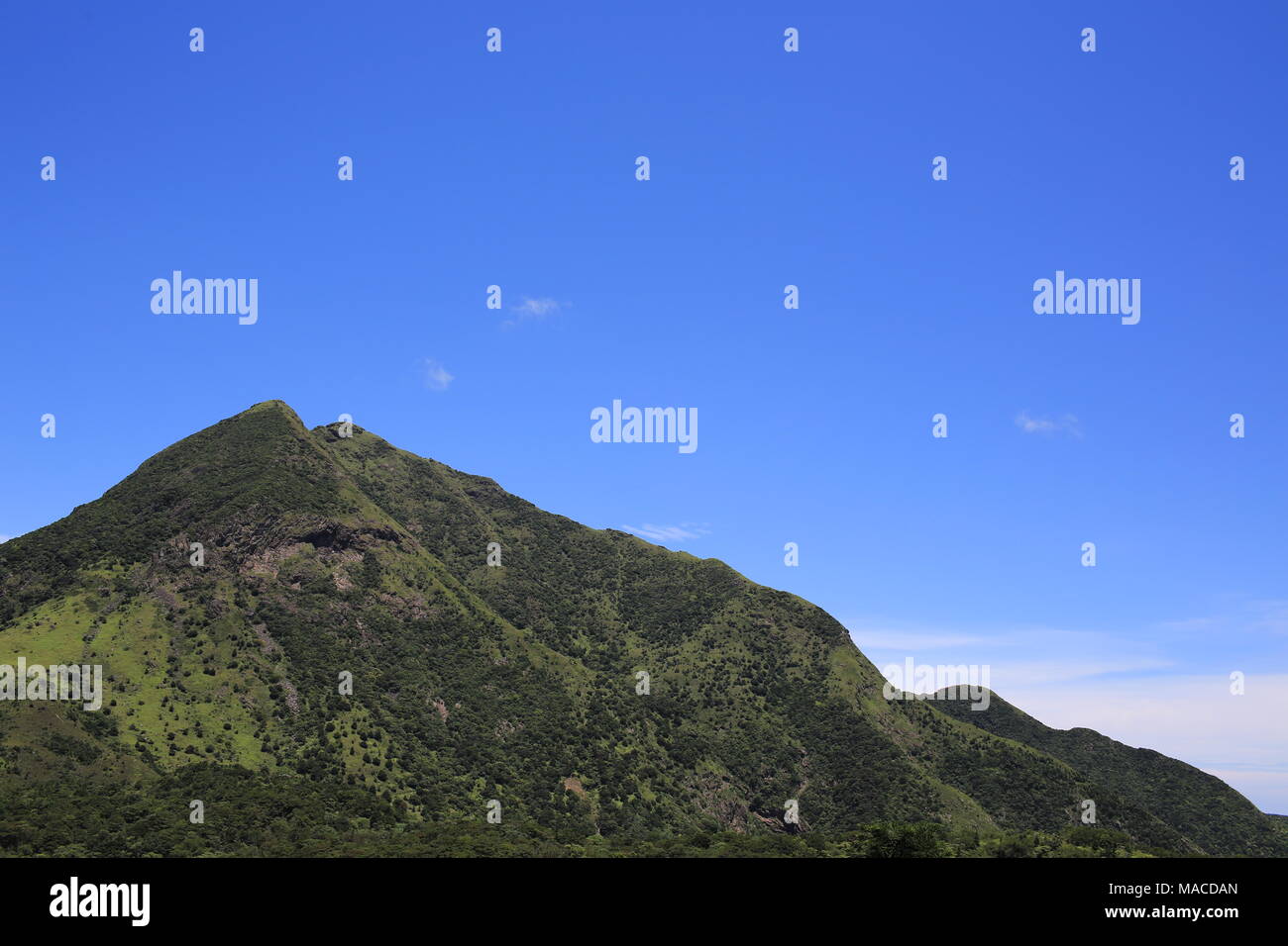 the peak of  Lantau Island in beautiful weather in summer Stock Photo