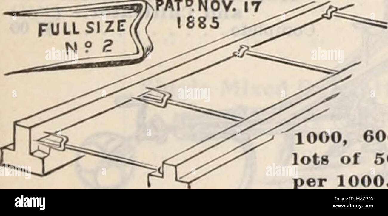 . Dreer's wholesale price list / Henry A. Dreer. . per MASTICA. For glazing green-houses, new or old. Elastic, adhesive, easy to apply. Every florist has experi- enced (IHficulty in getting putty that is satisfactory for any length of time. The fact is, putty is not adapted to stand the severe and varied tests to which it is sub- jected on a green-house. Mastica being elastic, is not affected by the expansion and contraction, and re- tains this property for years. One gallon will cover about 300 running feet (one side). 1 gallon $1.00 ; 5 gal. $4.50. Mastica (ilazing Machines (see cut) $1.00 e Stock Photo