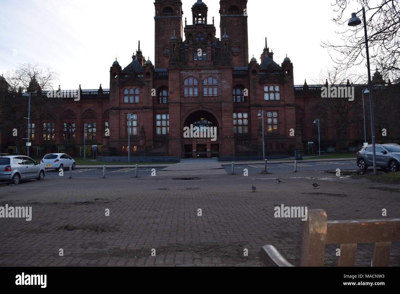 "Glasgow" "Glasgow university view from the kelvin hall" "Scotland". Stock Photo