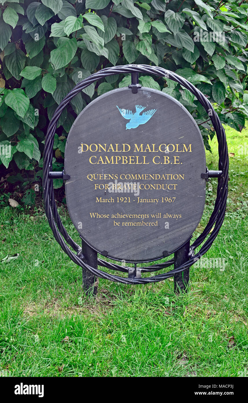 A Memorial to Donald Campbell Stock Photo