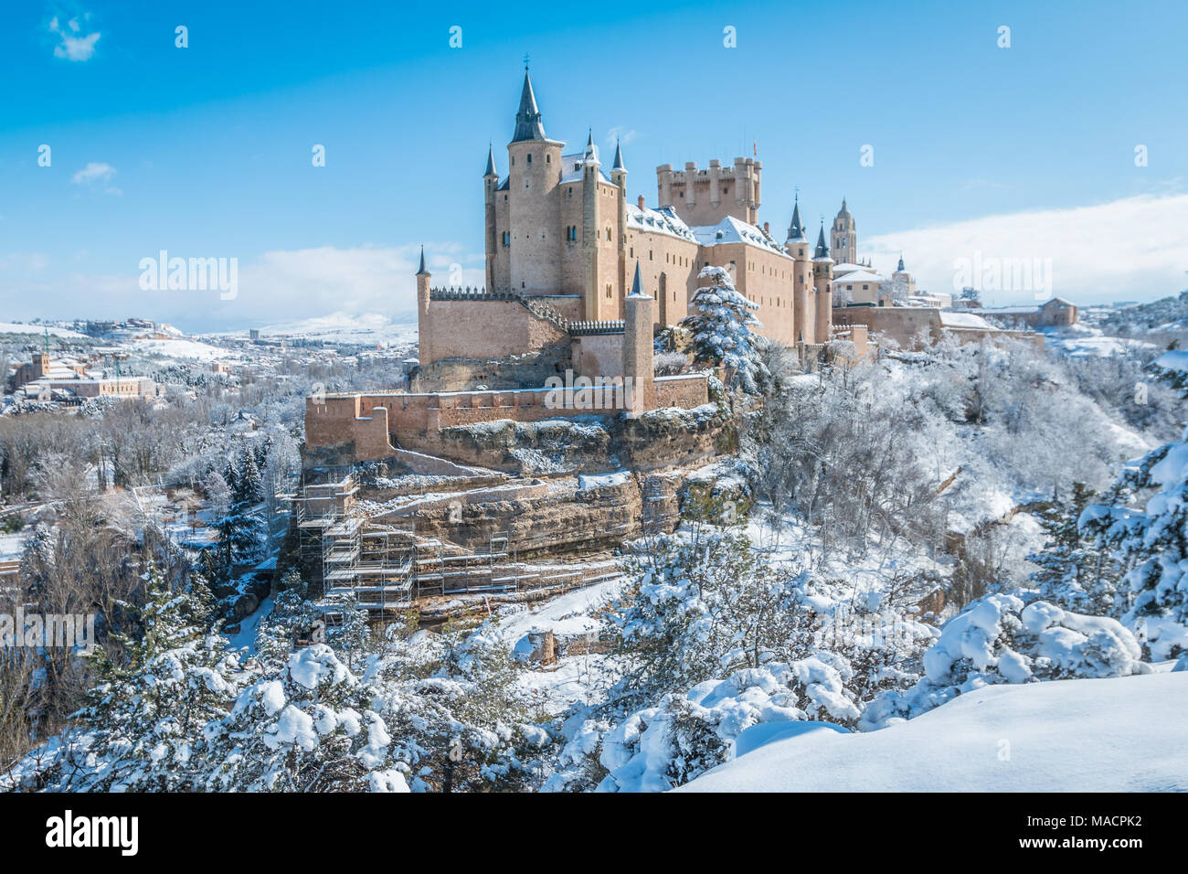 Winter in Segovia Spain Stock Photo