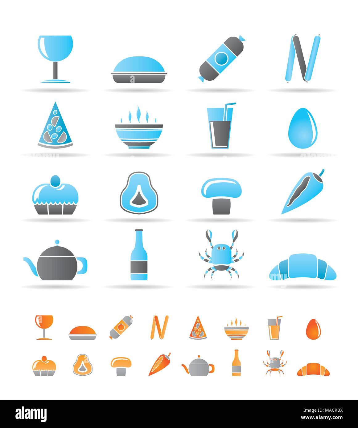shop, food and drink icons - vector icon set 2 Stock Vector Image & Art ...