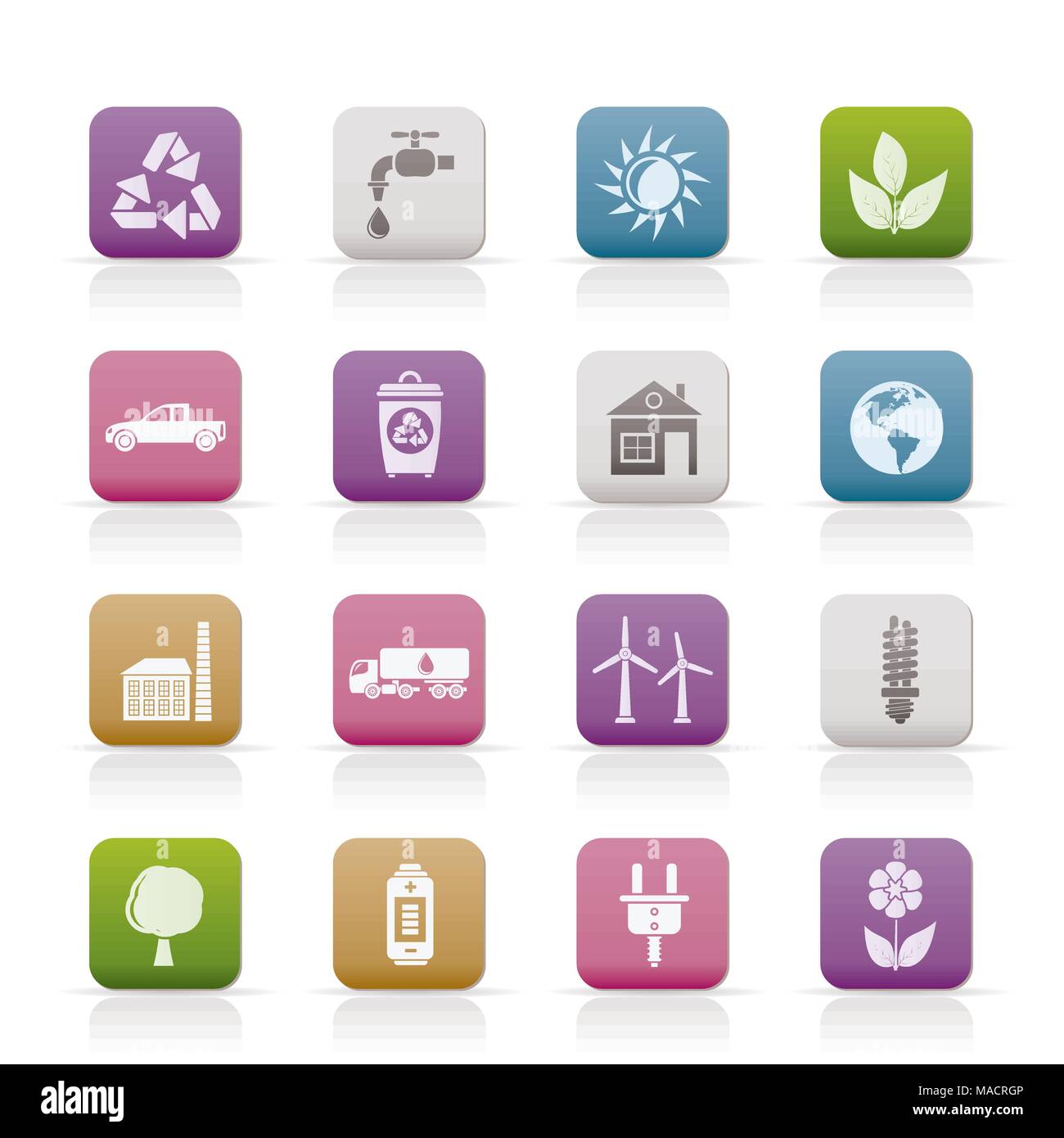 ecology and environment objects - vector illustration Stock Vector ...