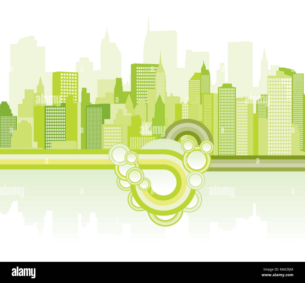 green city background - Vector illustration Stock Vector Image & Art ...