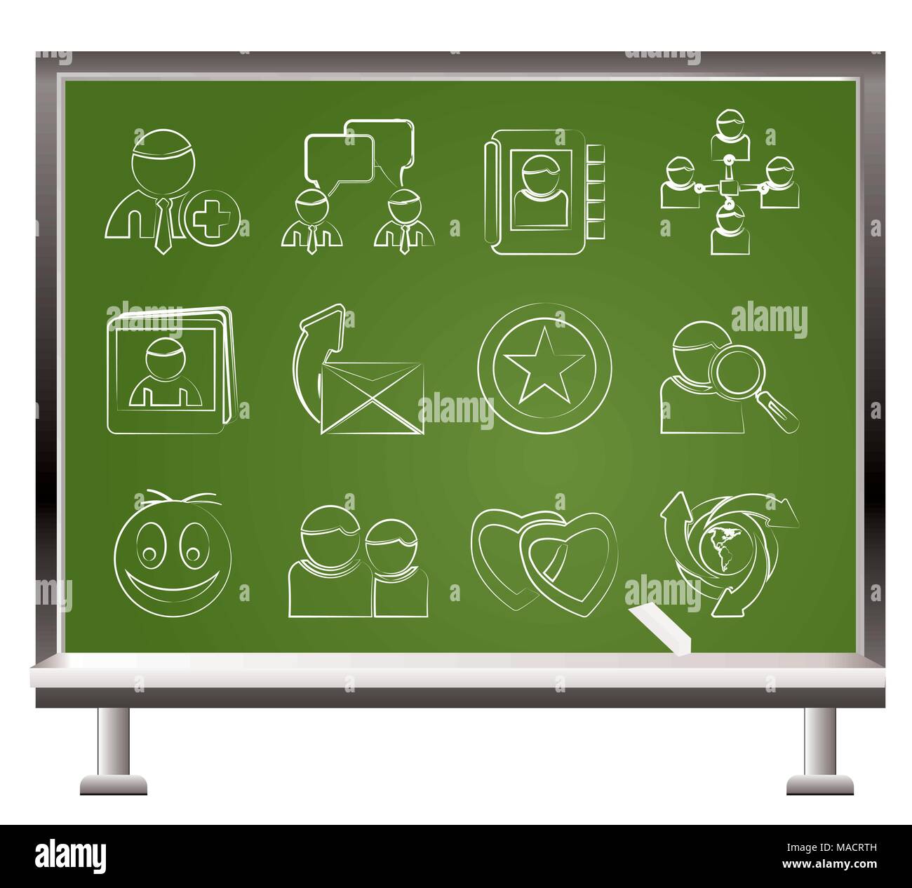 Internet Community and Social Network Icons - vector icon set Stock ...