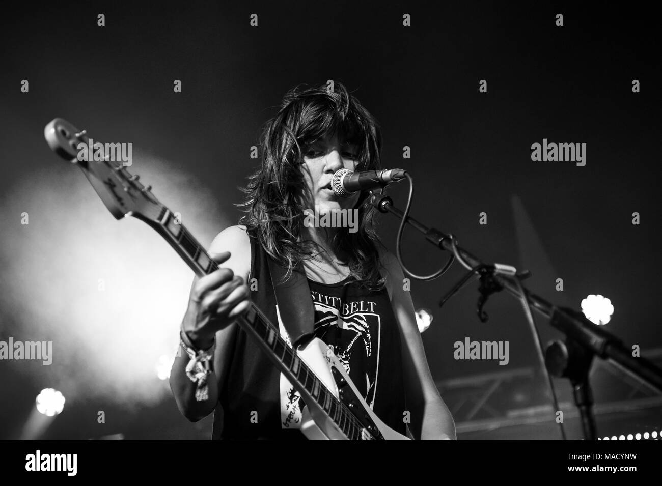 Courtney Barnett performing live at Glastonbury Festival, England, UK, 2015. Stock Photo