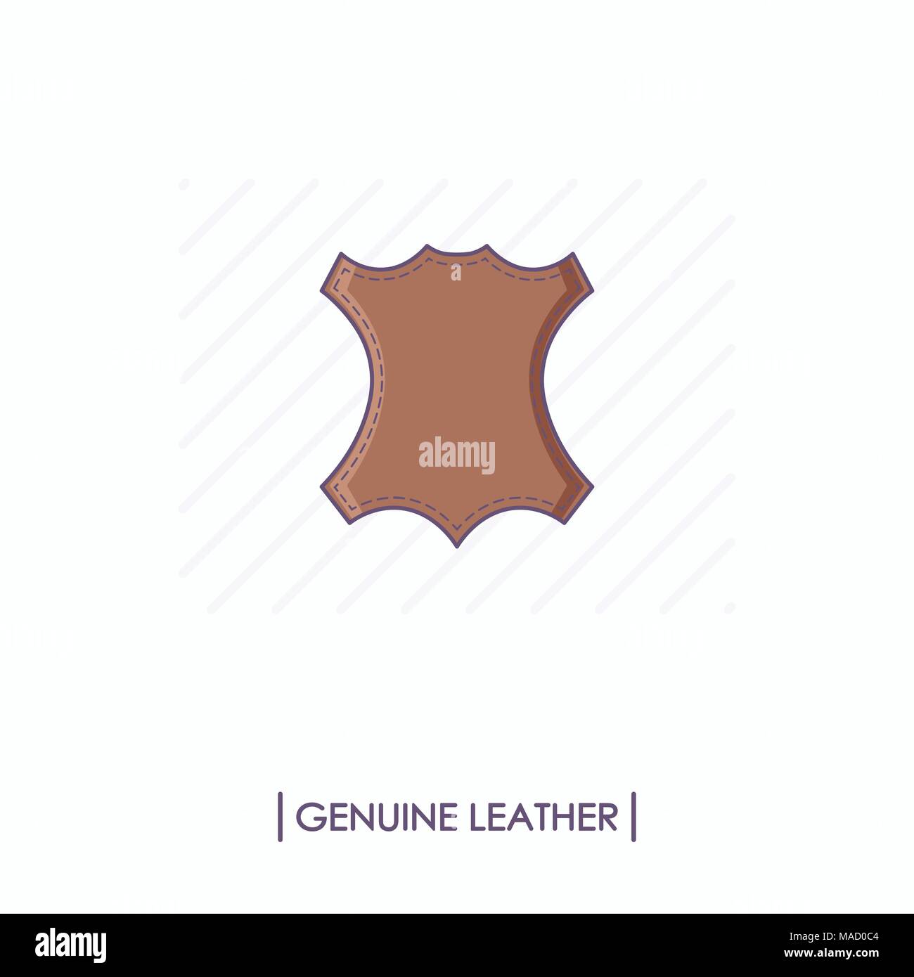 Colorful genuine leather icon isolated Stock Vector