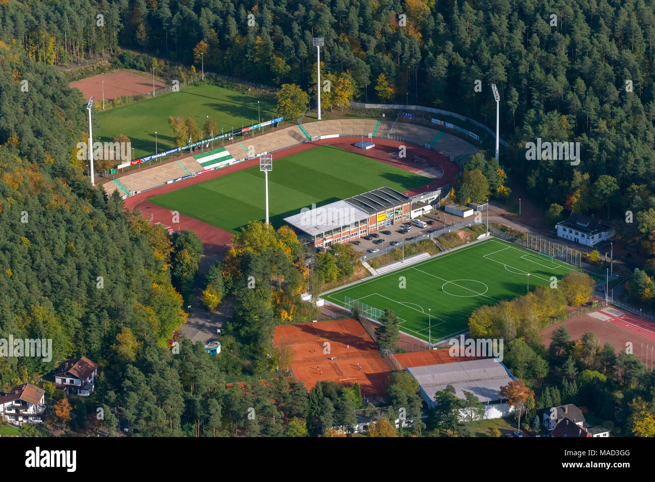 Forest Stadium Homburg Saarland Germany Europe Aerial View Birds Eyes View Aerial View Aerial Photography Aerial Photography Overview Overv Stock Photo Alamy