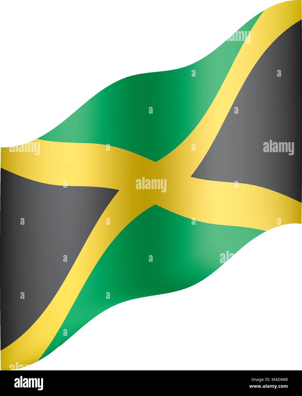 Jamaica flag, vector illustration Stock Vector Image & Art Alamy