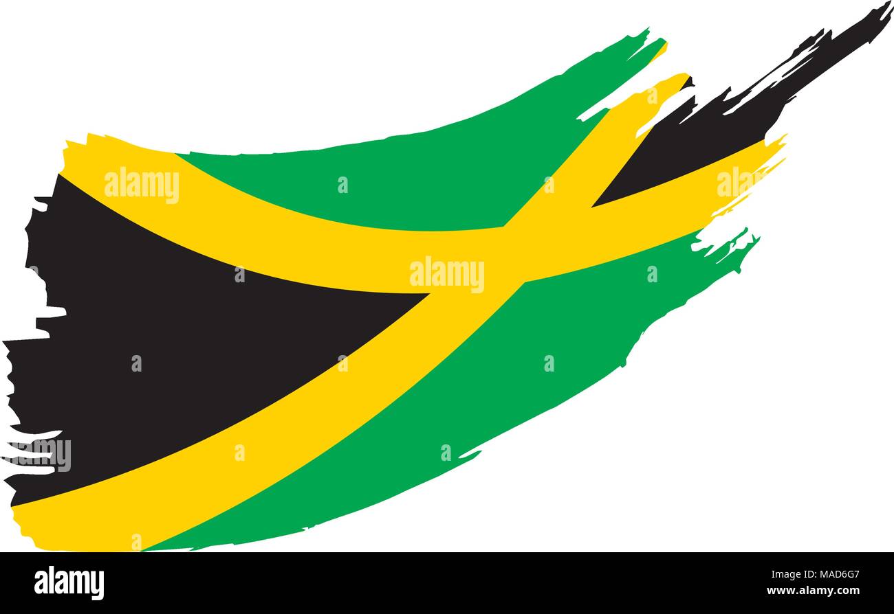 Jamaica flag, vector illustration Stock Vector