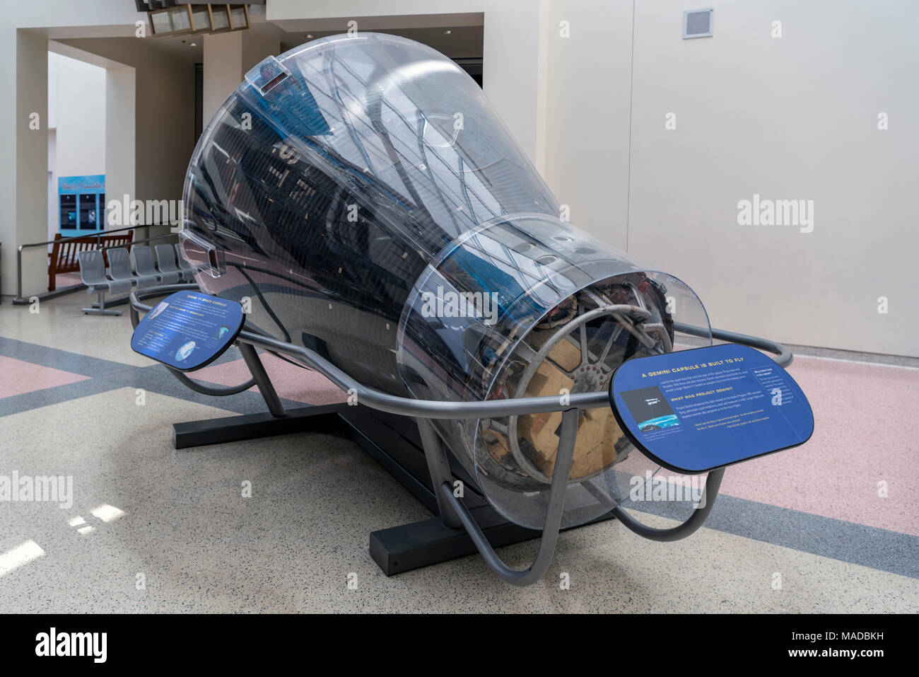 Gemini capsule, Science Museum, Los Angeles Stock Photo Alamy