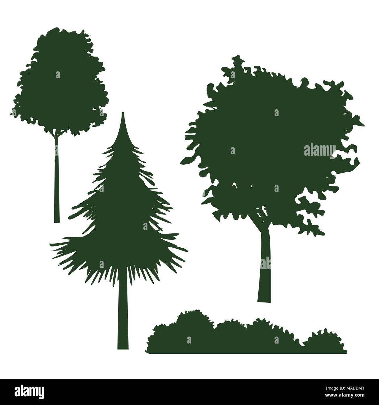 Trees and bushes Stock Vector Image & Art Alamy