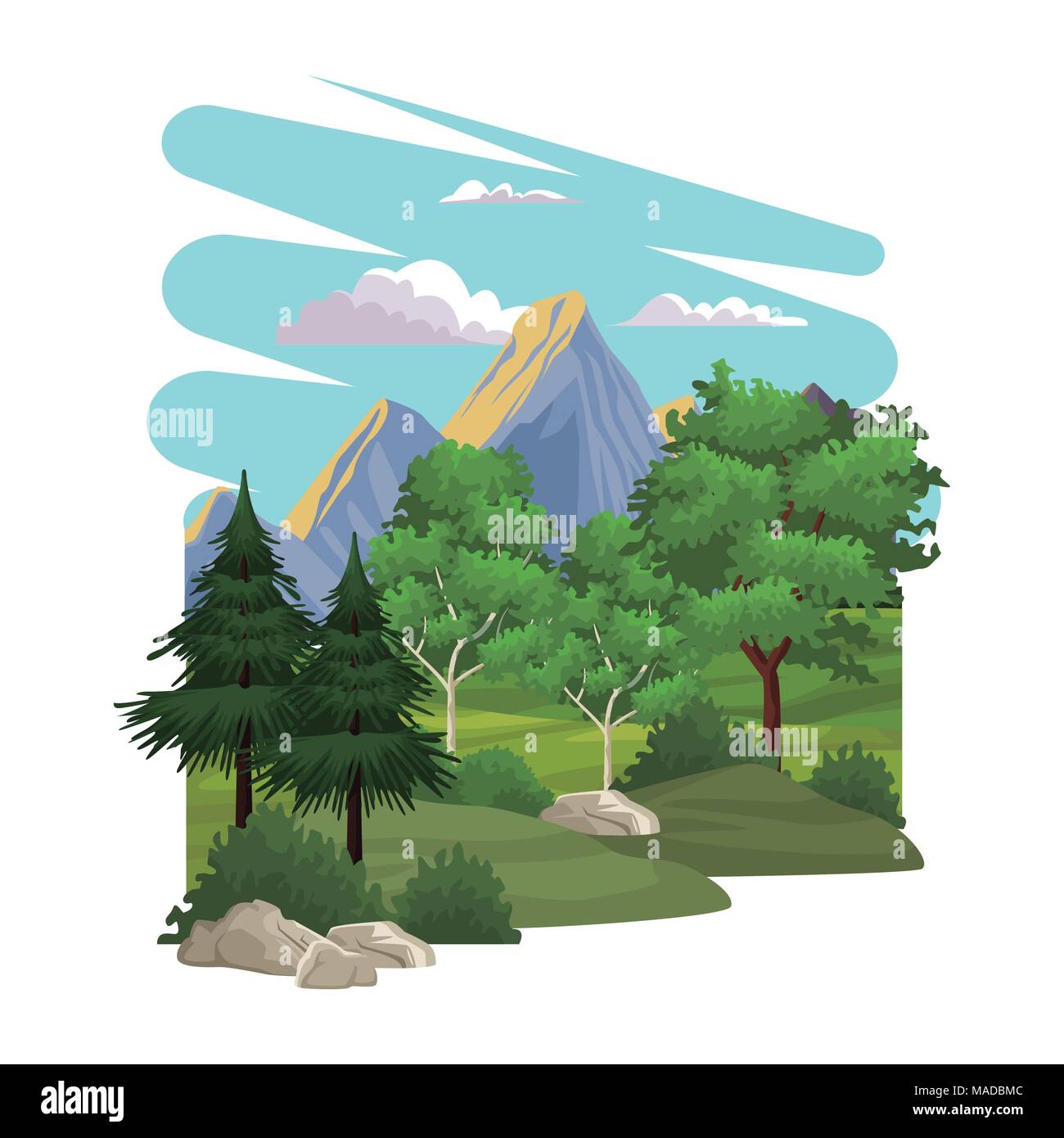 Beautiful nature landscape Stock Vector Image & Art - Alamy