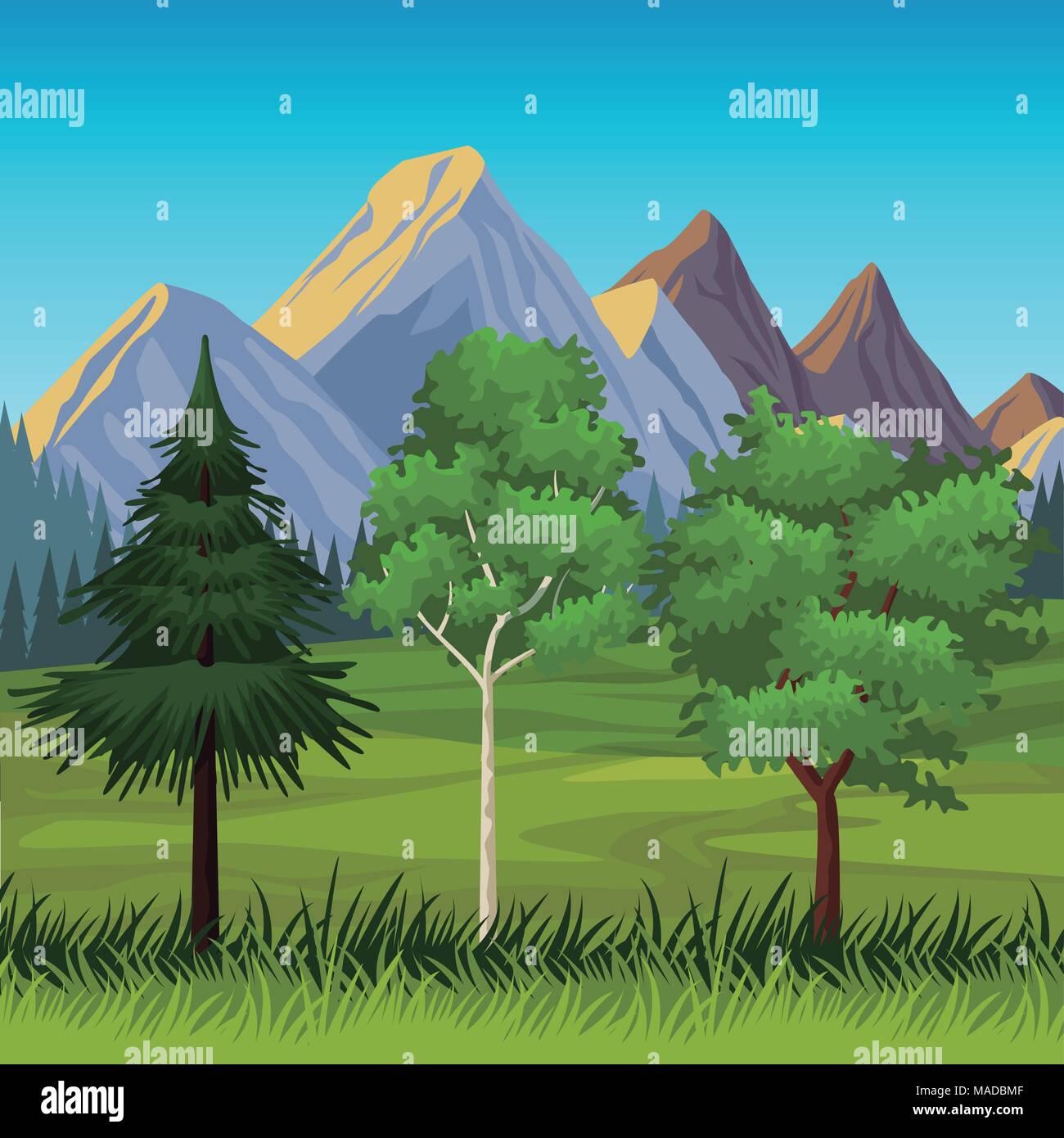 Beautiful nature landscape Stock Vector Image & Art - Alamy