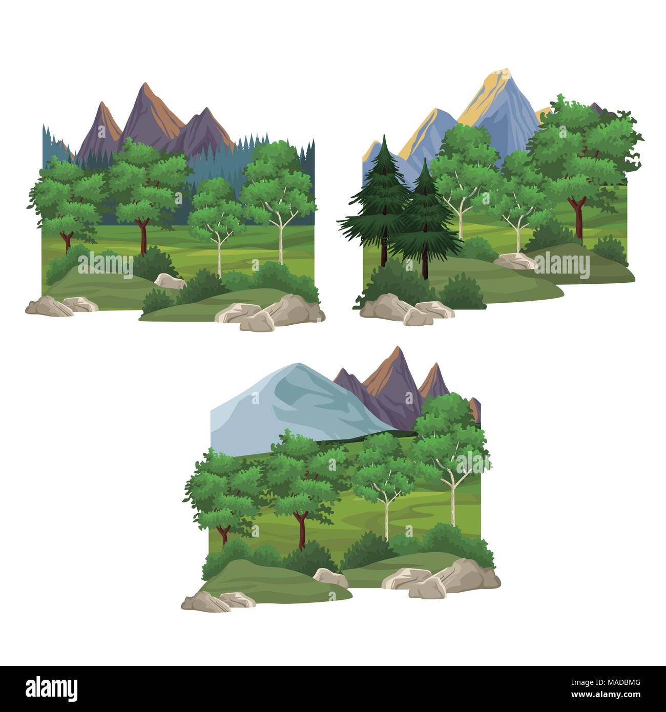 Set of nature landscapes Stock Vector Image & Art - Alamy