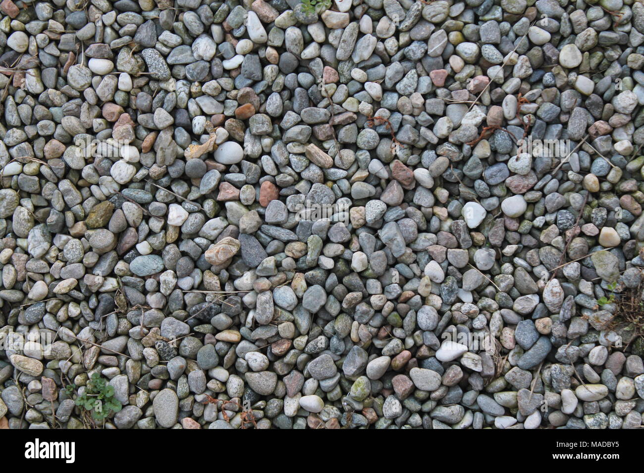 Nice background image of pebbles, round rocks texture Stock Photo