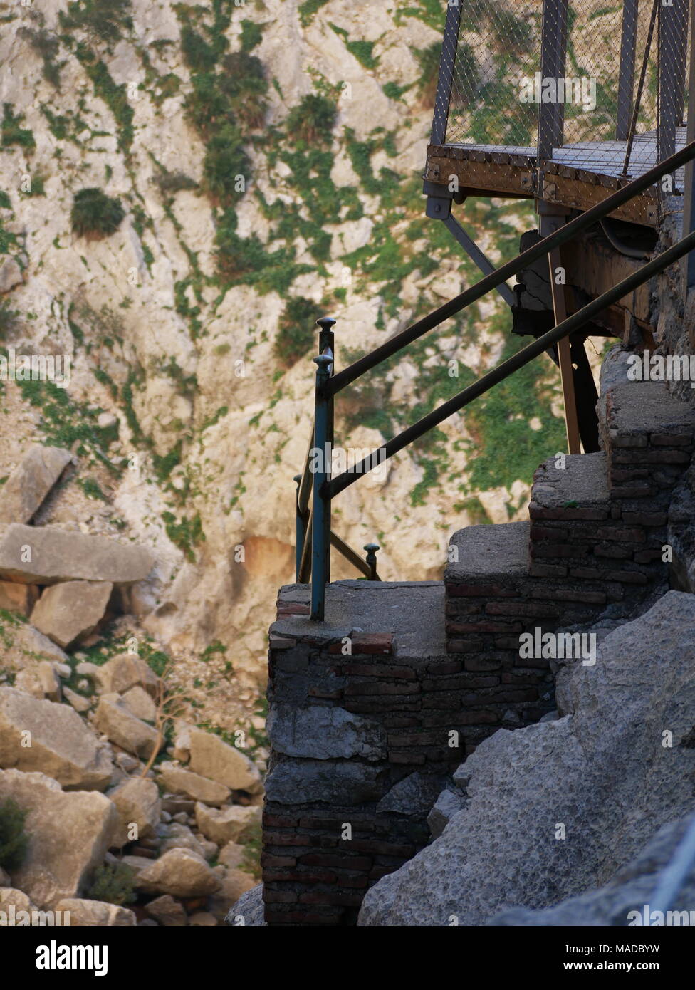Caminito del Rey, Andalucia, Spain, old footpath Stock Photo