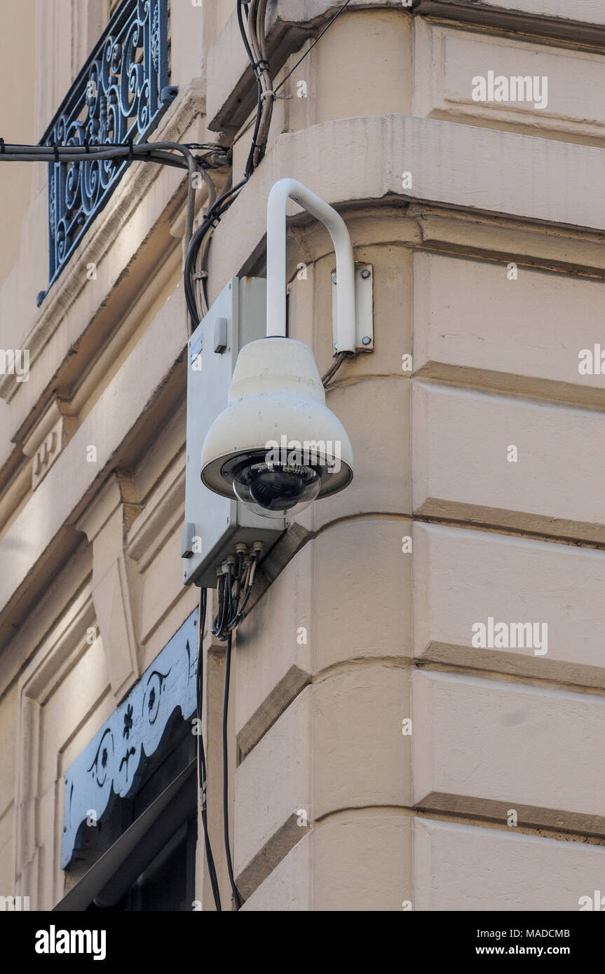 Urban security cameras, Lyon, France Stock Photo - Alamy