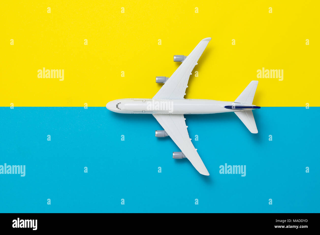 Miniature airplane travel theme Stock Photo