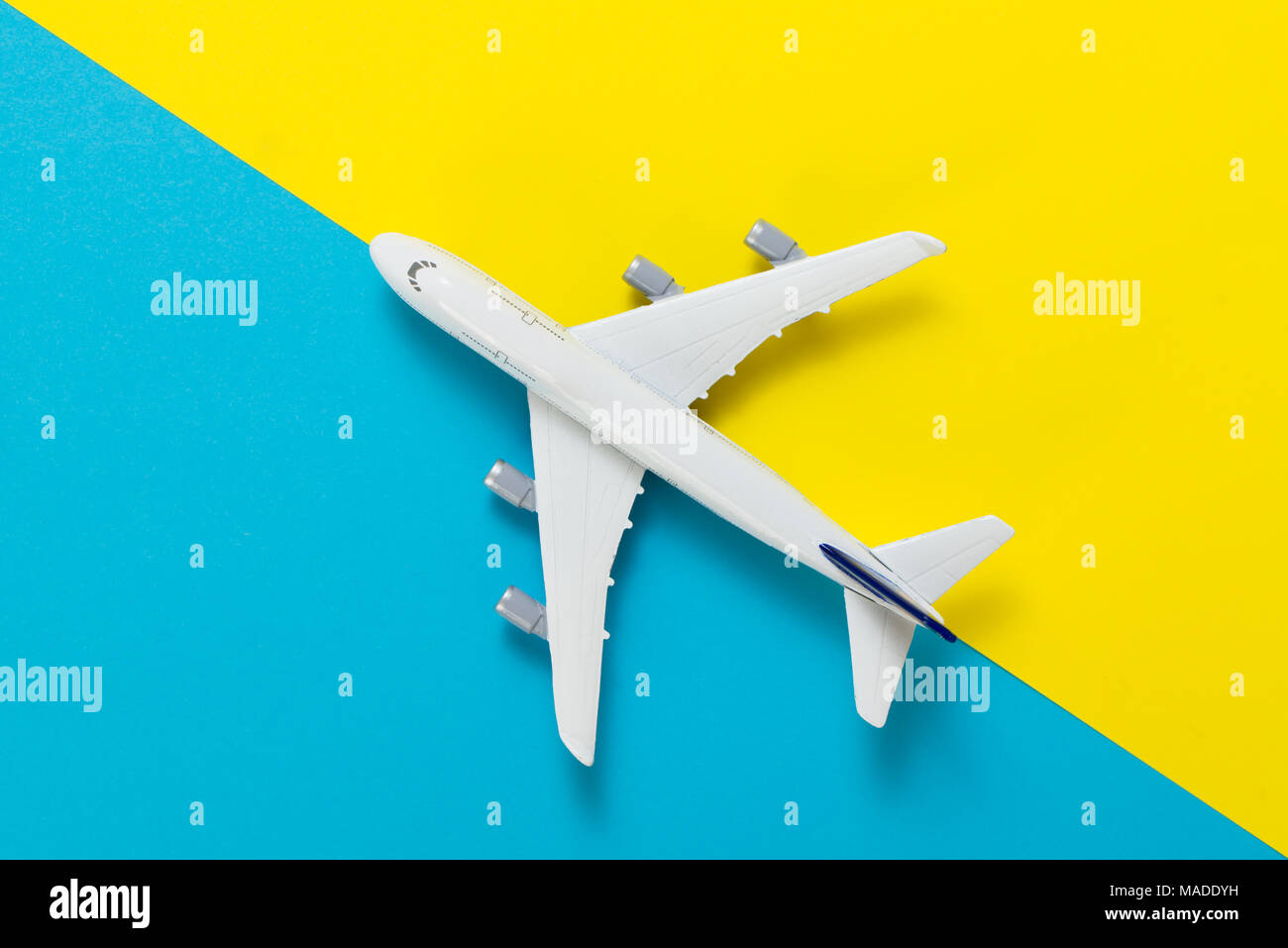 Miniature airplane travel theme Stock Photo