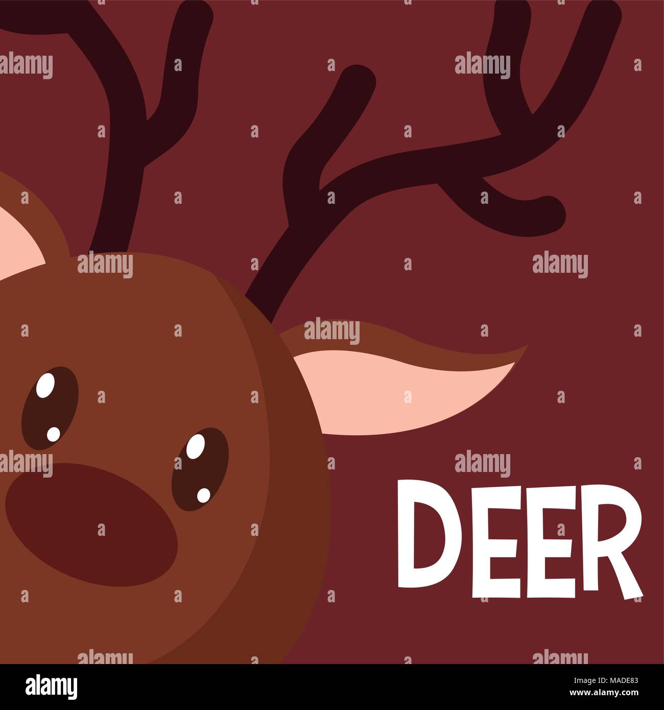 Deer over colorful background vector illustration graphic design Stock Vector