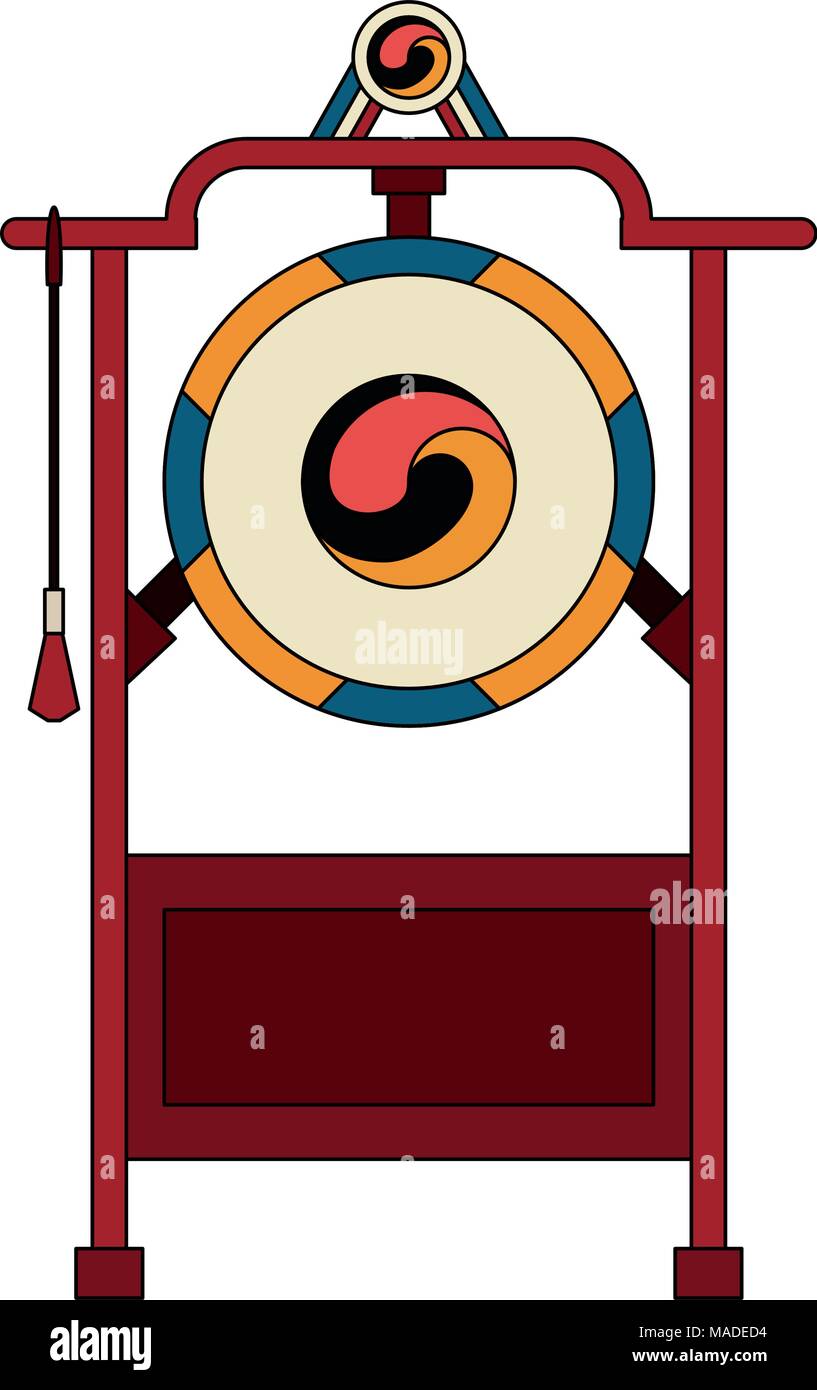 Asian gong music instrument Stock Vector Image & Art - Alamy