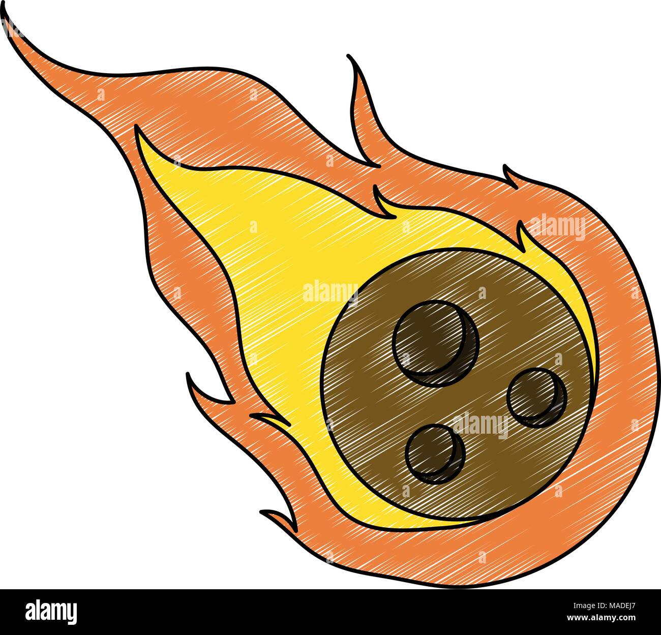 Meteor Magic Symbol Space meteor symbol scribble Stock Vector Image & Art - Alamy